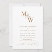 Luxe Typografie Budget Bruiloft Uitnodiging (Voorkant)