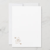 Luxe Typografie Budget Bruiloft Uitnodiging (Achterkant)