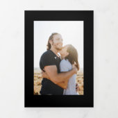 Luxe typografie Budget Foto Drieluik Uitnodiging (Cover)