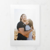 Luxe typografie Budget Foto Drieluik Uitnodiging (Cover)