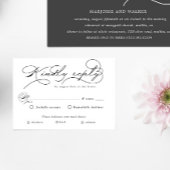 Luxe Typografie Budget RSVP Response Kaart