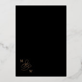 Luxe typografie Huwelijk Folie Uitnodiging (Achterkant)