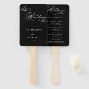 Luxe Typografie Trouwprogramma Handwaaier