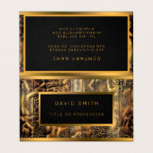 Luxe, uniek hout visitekaartjes (Buitenkant ongevouwen)