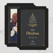 Luxe vakantie fotokaart feestdagenkaart (Voorkant / Achterkant)