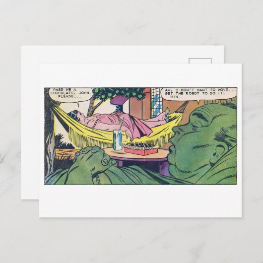 Luxe van luiheid  Comic Panel Briefkaart (Voorkant / Achterkant)