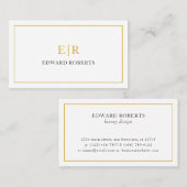 Luxe van Monogram Twee van Faux de Gouden Visitekaartje (Voorkant / Achterkant)