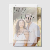 Luxe vellum foto overlay script uitnodigingen (Offset (Koppel))