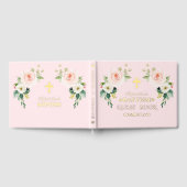 Luxe Véritable Foil Rose Fleurs Blush Girl Baptême (Complet)