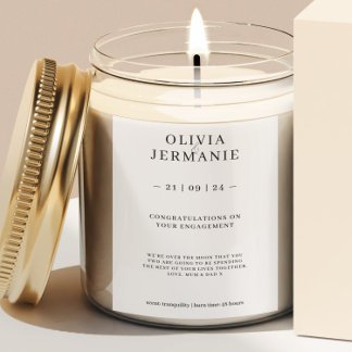 Luxe Verloving Candle Sticker Gift voor koppels