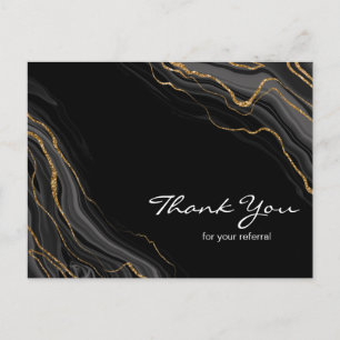 Luxe Verwijsbedankkaart Marmer Goud Briefkaart