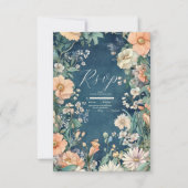 Luxe Victoriaanse Koninklijke Elegantie Trouw  RSVP Kaartje (Voorkant)