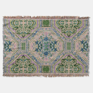 Luxe, vintage bos + indigoblauw jute deken