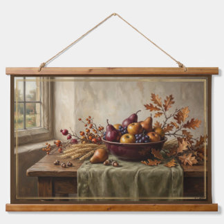 Luxe Vintage Herfst Stilleven Europese Kunst  Hangend Wandkleed
