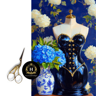 Luxe Vintage Korset Paspop Bloemendecoupage Tissuepapier