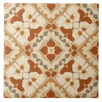 Luxe Vintage Marokkaanse Zellige Terracotta Zand Tegeltje