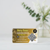 Luxe Visitekaartje | Gouden QR-code en Logo van wi (Staand voorkant)