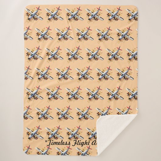 "Luxe vliegreizen" Sherpa Deken (Voorkant)