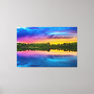 Luxe Wall Art Schilderachtig waterlandschap Canvas Afdruk