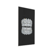 Luxe wandkunst met een diamant ingelegde glimlach