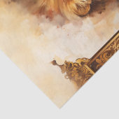 Luxe Waterverf Leeuwenportret met  Lijst Tissuepapier (Detail)