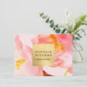 Luxe Waterverf Roze Florals II Cadeaubon (Staand voorkant)