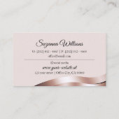 Luxe Waved Roos Gold Decor Deluxe Oogvanger Visitekaartje (Achterkant)