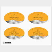 Luxe Wavy Silver Decor Sinaasappel Monogram Label (Vel)
