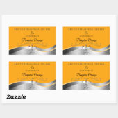 Luxe Wavy Silver Decor Sinaasappel Monogram Label (Vel)