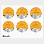 Luxe Wavy Silver Decor Sinaasappel Monogram Label (Vel)