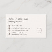 Luxe Wedding Planner Blush Roze Minimalist Visitekaartje (Achterkant)
