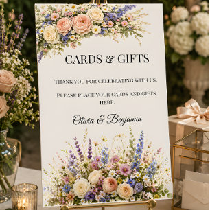 Luxe Weidebloemen Bruiloft Kaart