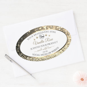 Luxe White Gold Glitter Product Labels toevoegen L