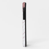 Luxe White Rose Gold Glitter Drips Script Naam Case-Mate iPhone Case (Achterkant/links)