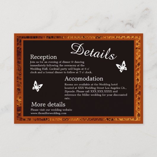 luxe wilde slangendier bruiloft Behuizing Kaart (Voorkant)