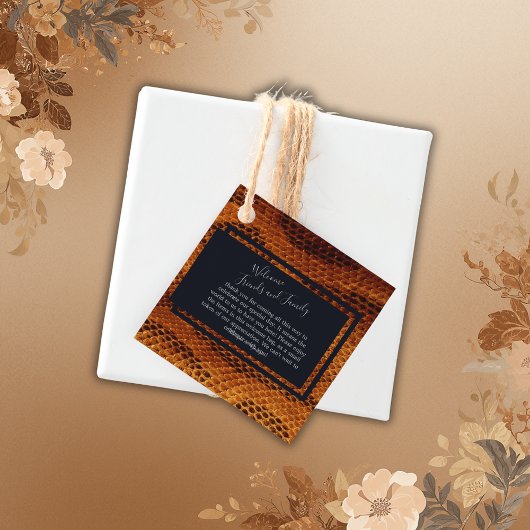 Luxe Wilde Snake huid Dier Bruiloft Bedankjes Labels