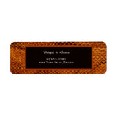 Luxe Wilde Snake huid Dier Bruiloft Etiket (Voorkant)