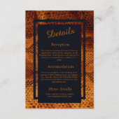 Luxe Wilde Snake huid Dier Bruiloft Informatiekaartje (Voorkant)