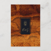 Luxe Wilde Snake huid Dier Bruiloft Informatiekaartje (Achterkant)