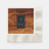 Luxe Wilde Snake huid Dier Bruiloft Servet (Voorkant)