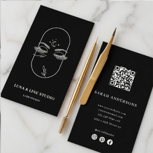 Luxe Wimperartiest Elegante Wimperstudio QR Visitekaartje