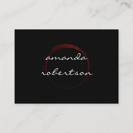 Luxe Wine Stain Visitekaartje (Voorkant)