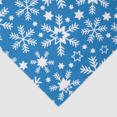 Luxe Winter Blue en witte kerstsnowflakes Tissuepapier (Detail)