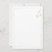 Luxe wit en goud minimalist Save The Date Kaart (Achterkant)