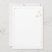Luxe wit en goud minimalistische RSVP Kaart (Achterkant)