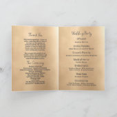 Luxe witgouden chic lovertjes Huwelijksprogramma Programma (Binnen)