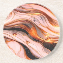 Luxe witte & gouden marmeren coaster.goud marmer c