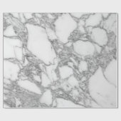 Luxe, witte marmer textuur cadeaupapier (Vlak)