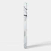 Luxe witte marmeren hoes - Elegante zwarte vloeist (Achterkant / Rechts)
