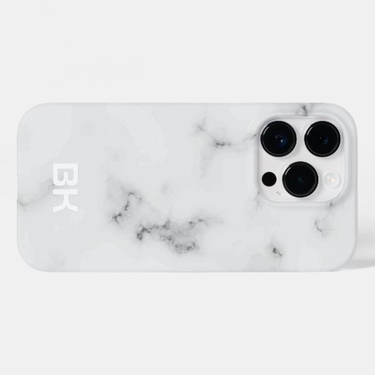 Luxe witte marmertextuur Case-Mate iPhone case (Achterkant (horizontaal))